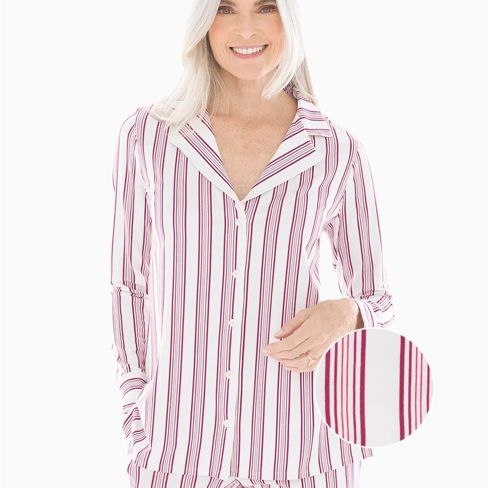 Soma coloured long sleeve shirt and drawstring pocketed full length pyjama set